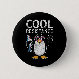Subtile Coole Widerstandskraft - Pinguin - Protest Button