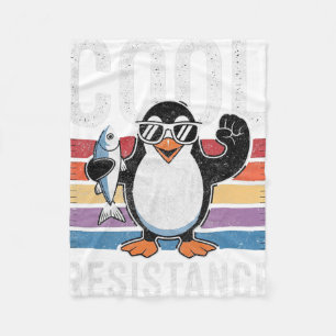 Subtile Coole Widerstandskraft - Pinguin - Protest Fleecedecke