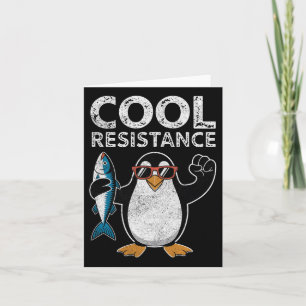 Subtile Coole Widerstandskraft - Pinguin - Protest Karte