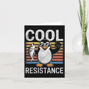 Subtile Coole Widerstandskraft - Pinguin - Protest Karte