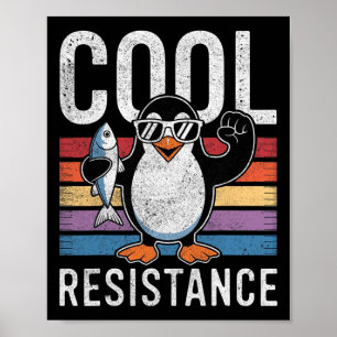 Subtile Coole Widerstandskraft - Pinguin - Protest Poster