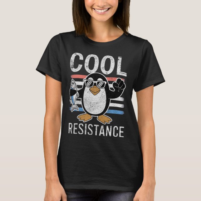 Subtile Coole Widerstandskraft - Pinguin - Protest T-Shirt (Vorderseite)