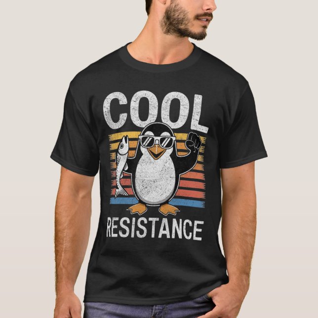 Subtile Coole Widerstandskraft - Pinguin - Protest T-Shirt (Vorderseite)