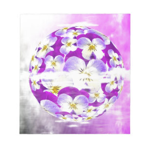 Subtile, einfache Violett-Pansy-Blume Notizblock