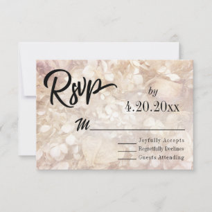 Subtile, elegante Typografie Black Type Wedding RS RSVP Karte