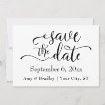 Subtile Elegante Typografie Schwarzer Text Save th
