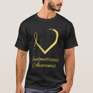 Subtile Endometriose Awareness Gift Heart Endomete T-Shirt