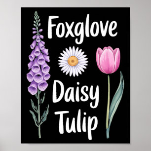 Subtile floral Anti-Trump Shirt Blume-foxglove Da Poster