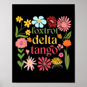 Subtile Florale Trump Widerstehendes Hemd Blumen F Poster