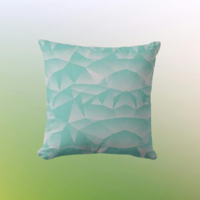 Subtile Geometrie Aquamarin Kissen (Von Creator hochgeladen)