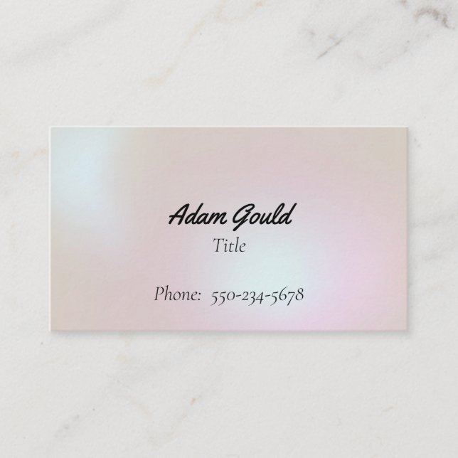 Subtile Gradient Beruflich Business Card Visitenkarte (Vorderseite)