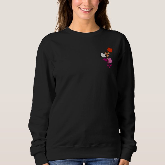 Subtile Lesbische Blume Sweatshirt (Vorderseite)