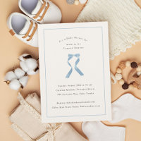 Subtile Light Blue Bow Classic Boy Baby Dusche