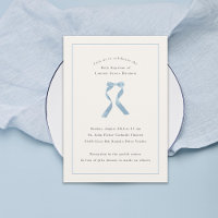 Subtile Light Blue Bow Taufe