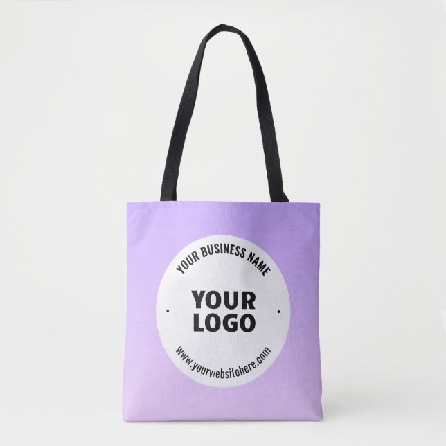Subtile Light Lila Ombre & Your Business Logo (Vorderseite)
