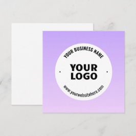Subtile Light Lila Ombre & Your Business Logo Mitteilungskarte