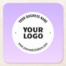 Subtile Light Lila Ombre & Your Business Logo