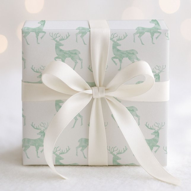 Subtile Minze Grüne Wasserfarbenreiniger Geschenkpapier (Von Creator hochgeladen)