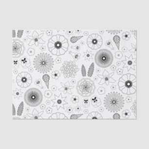 Subtile moderne botanische Blume Seidenpapier