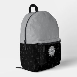 Subtile moderne Monogram Music Bedruckter Rucksack