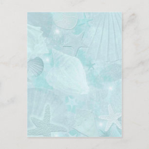 Subtile Muscheln Grafik Postkarte