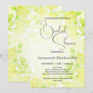 Subtile Pastel Floral Background Brautparty Einladung
