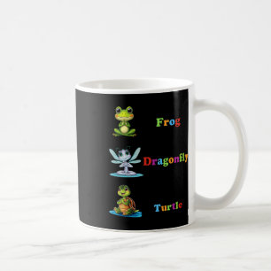 Subtile Political Humor Frog Dragonfly Yoga Kaffeetasse