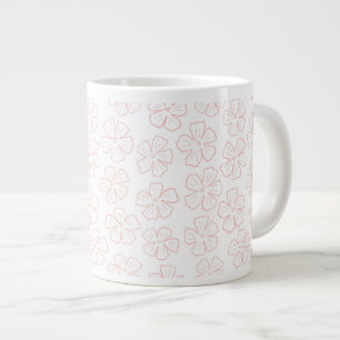Subtile romantische Umrandung mit floralem Design. Jumbo-Tasse