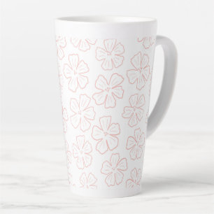 Subtile romantische Umriss-Blumenmuster-Verpackung Milchtasse