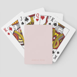 Subtile rosa Bezeichnung auf weichem Rosa Spielkarten