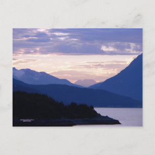 Subtile rosa Inside Passage Sunset Postkarte