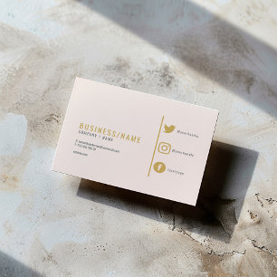 Subtile rosa Social Media Visitenkarte. Visitenkarte