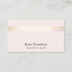 Subtile Rose Gold gestreift Elegant Rosa Rosa Visitenkarte