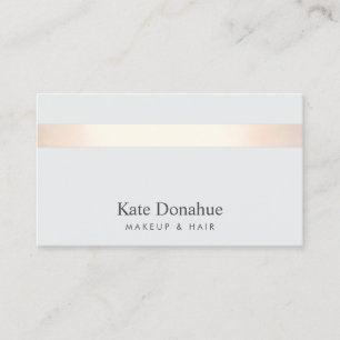 Subtile Rose Gold gestreift Elegant Stilvoll Grau  Visitenkarte