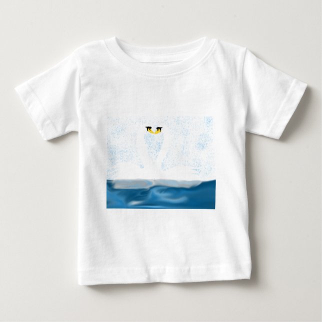 Subtile Schwäne in der Liebe (Herzformen) Kunstges Baby T-shirt (Vorderseite)