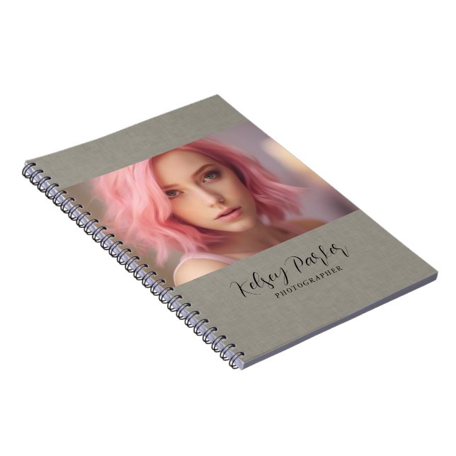 Subtile Texture Personalizable Foto Notebook Notizblock (Rechte Seite)