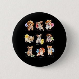 Subtile Vintage Aquarellfarbe Anti Trump 8647 Button