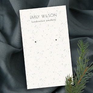 Subtile weiße Keramik Textur Ohrring Display Visitenkarte