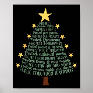 Subtiler Anti-Trump-lustiger-Christbaum Poster