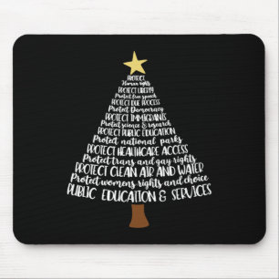 Subtiler Anti-Trump-Schutz-der-Demokratie-Weihnach Mousepad
