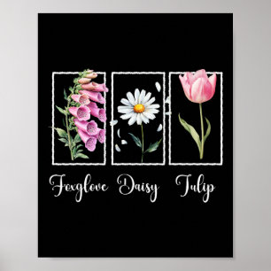 Subtiler Blumenliberaler Widerstandsprotest Finger Poster