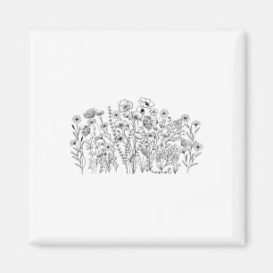 Subtiler Blumiger Botanischer Protest Liberal Wide Magnet