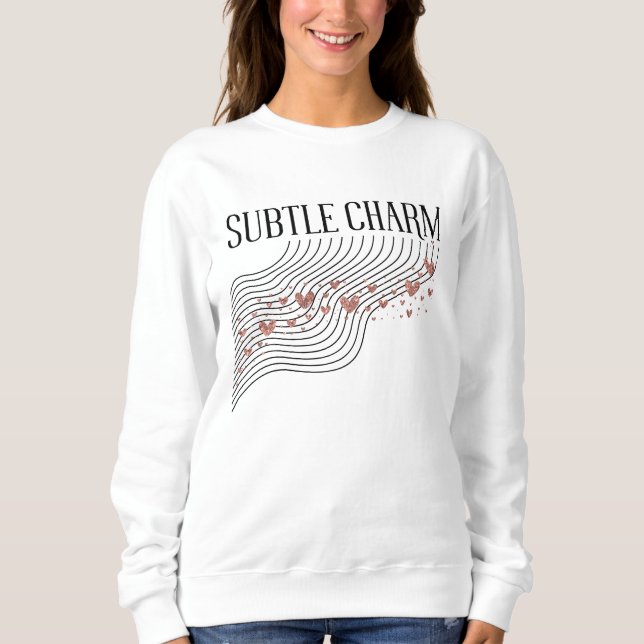Subtiler Charme — Sanfte Linien Sweatshirt (Vorderseite)