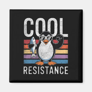 Subtiler cooler Widerstand Penguin Zölle Protest A Magnet