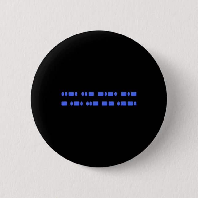 Subtiler F T Morse-Code-Widerstand 8647 Feministis Button (Vorderseite)