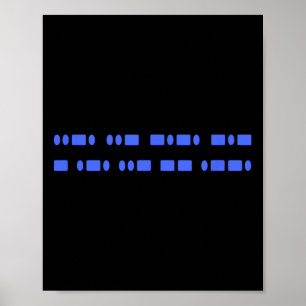 Subtiler F T Morse-Code-Widerstand 8647 Feministis Poster
