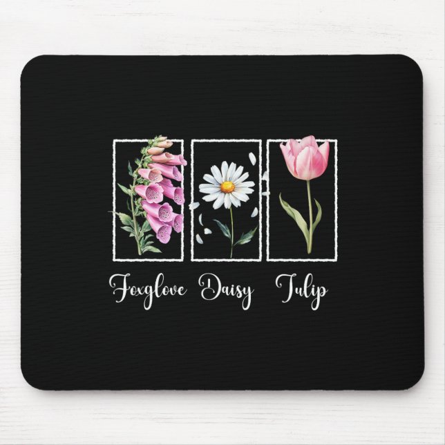 Subtiler floraler liberaler Widerstand Protest Fin Mousepad (Vorne)