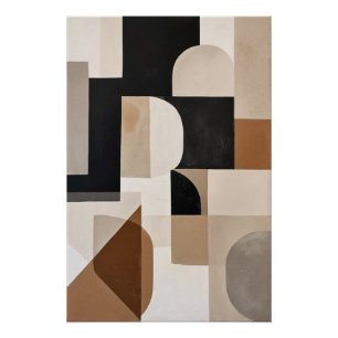 Subtiler geometrischer Rhythmus Poster