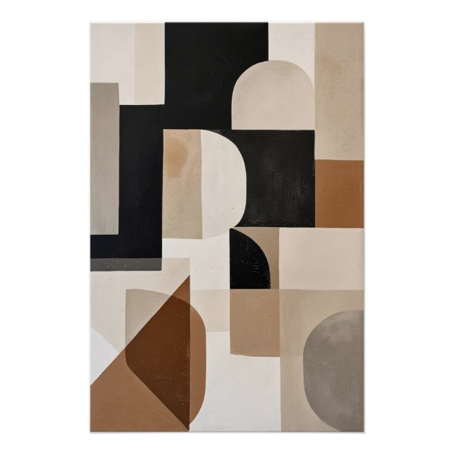 Subtiler geometrischer Rhythmus Poster (Vorderseite)