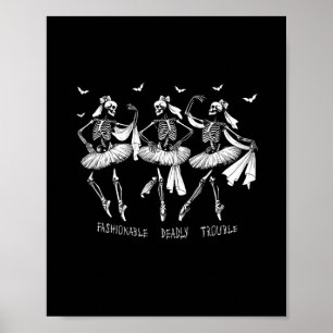 Subtiler Trump-Halloween-Skelett-Modischer Todesen Poster